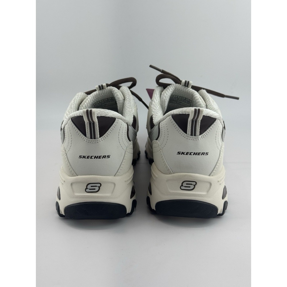 Skechers D'Lites Smooth Nostalgia Off-White/Brown Women's Sneakers Size 11 - Picture 3 of 8